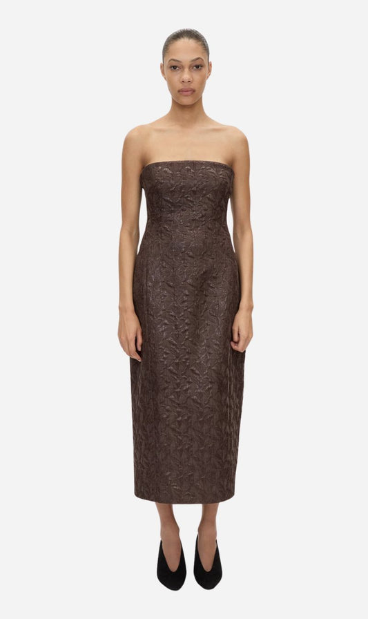 Camilla & Marc | Rennick Strapless Midi Dress - Chocolate