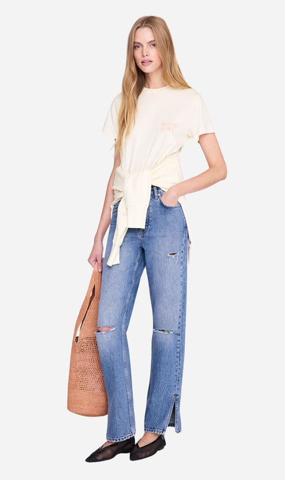 Anine Bing | Shelley Tee Surfer - Washed Buttercream