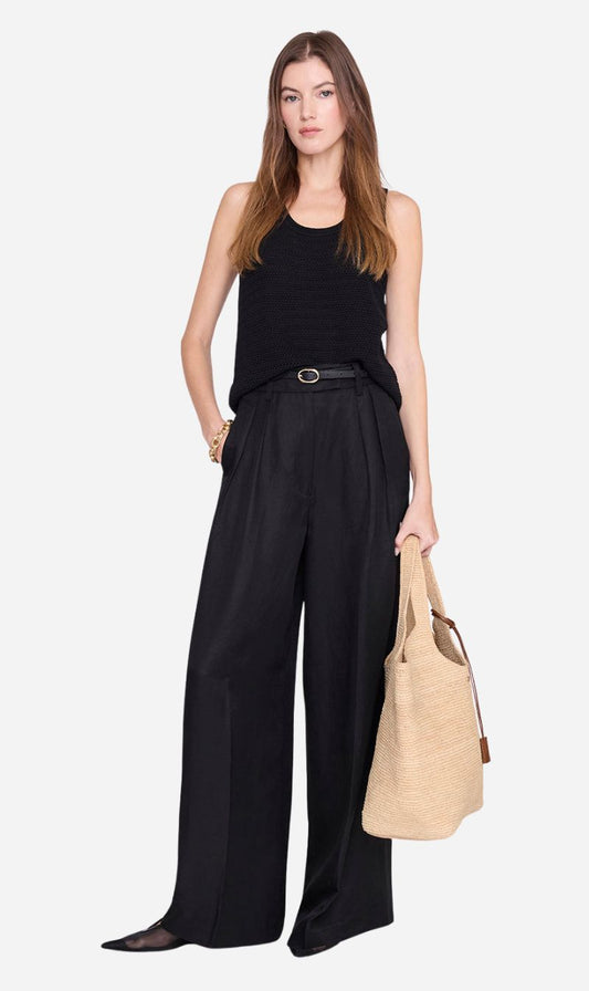 Anine Bing | Lou Trouser - Black Linen