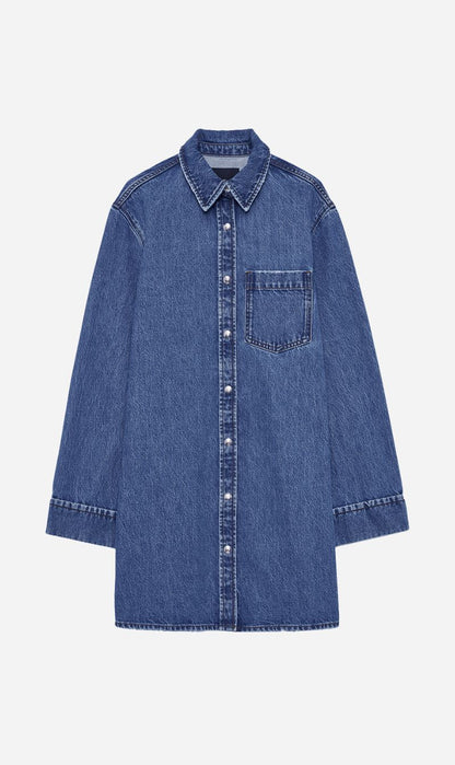 Anine Bing | Mary Dress Long Sleeve - Freshwater Blue