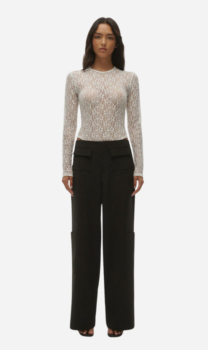 One Of Others | Leo Lace Bodysuit - White