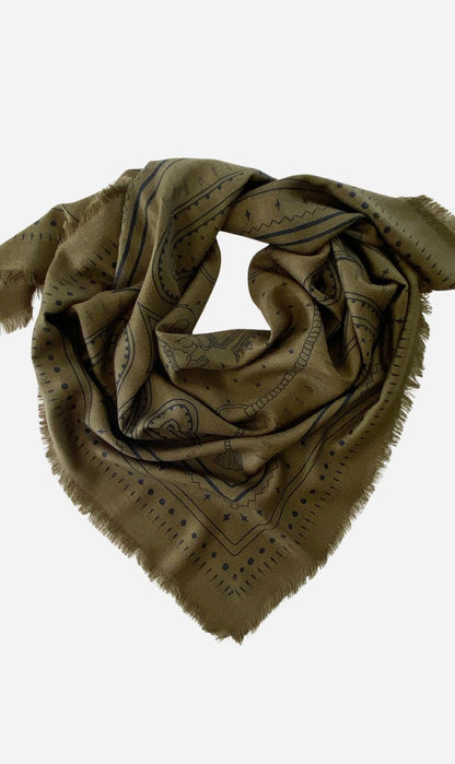 Dark Hampton | The Yorke Wool Silk Scarf