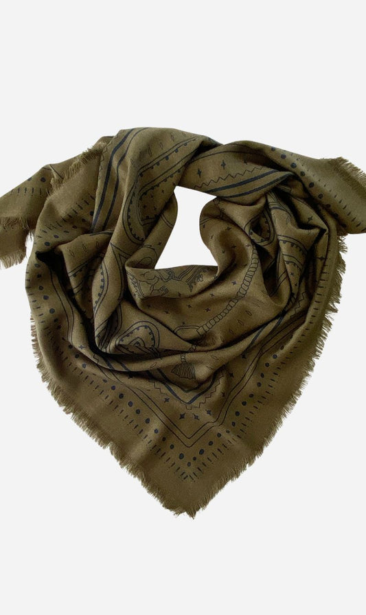 Dark Hampton | The Yorke Wool Silk Scarf