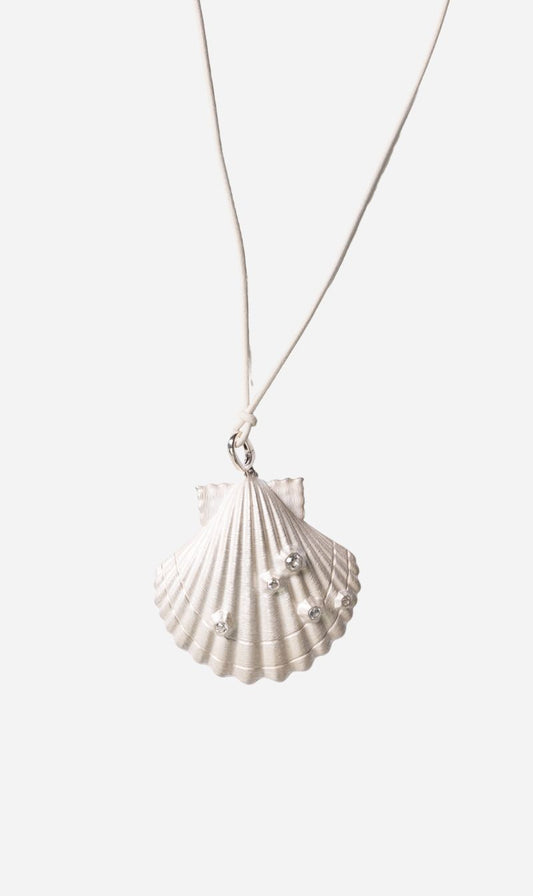 Tityaravy | Jack Pendant Necklace 5020 - White Topaz / Silver