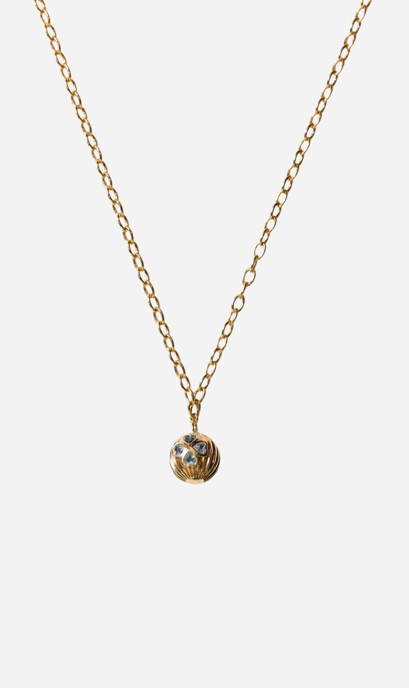 Tityaravy | Lucky Chain Necklace - Pendant / Aquamarine