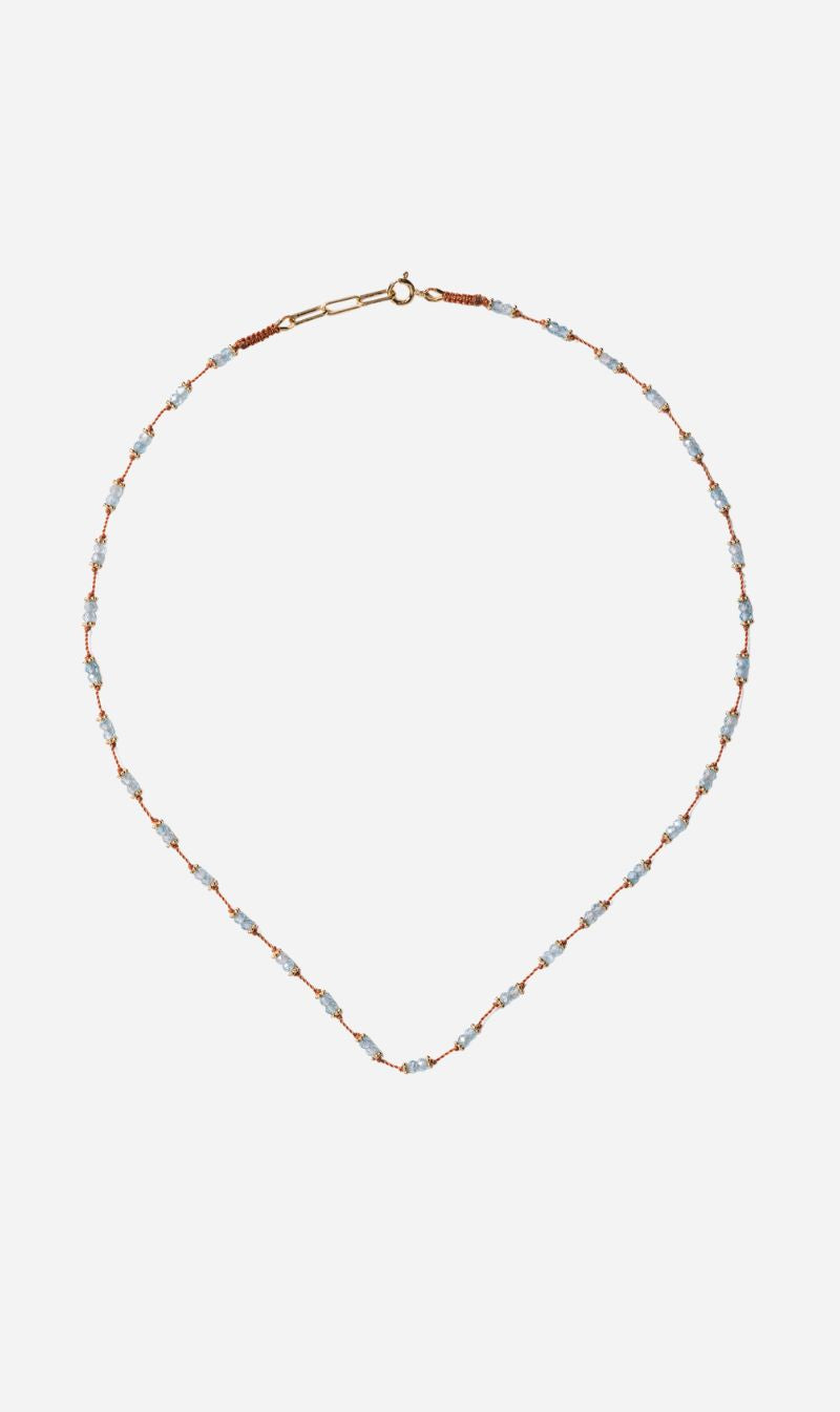 Tityaravy | Tiara Necklace G2116 - Blue Zircon