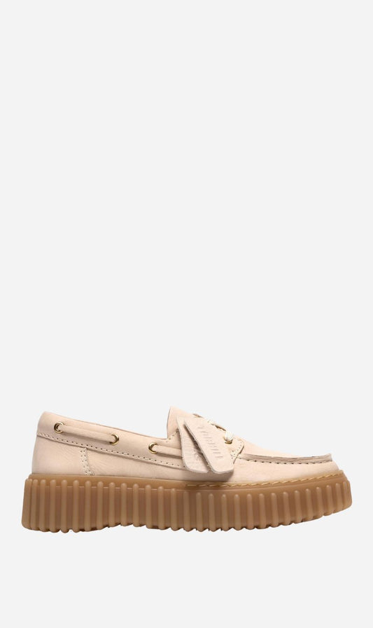Clarks | Torhill Boat - Cream Nubuck