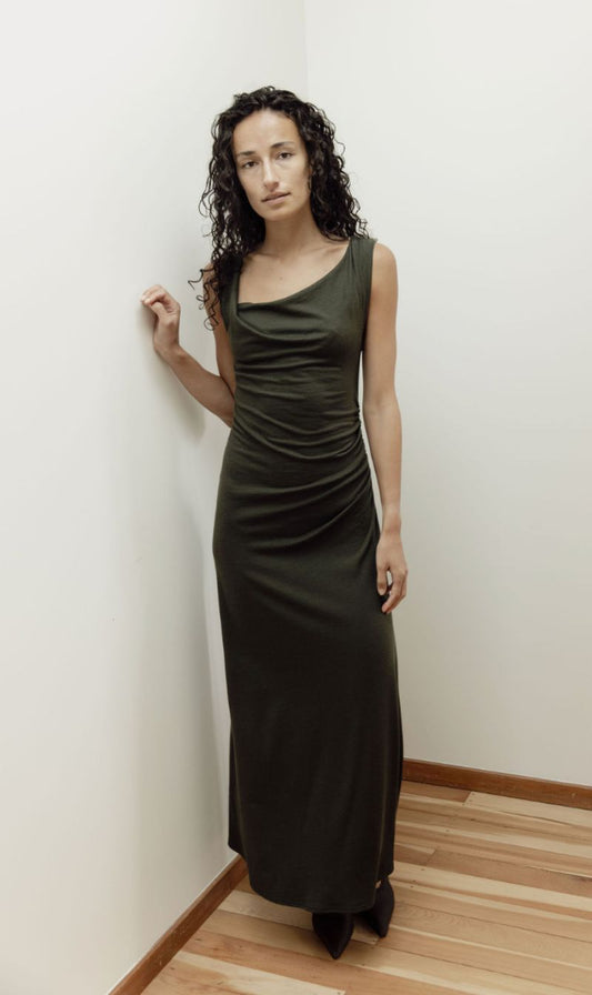 Dominique Healy | Nevermind Dress Merino - Forest