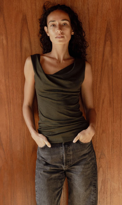 Dominique Healy | Nevermind Singlet Merino - Forest