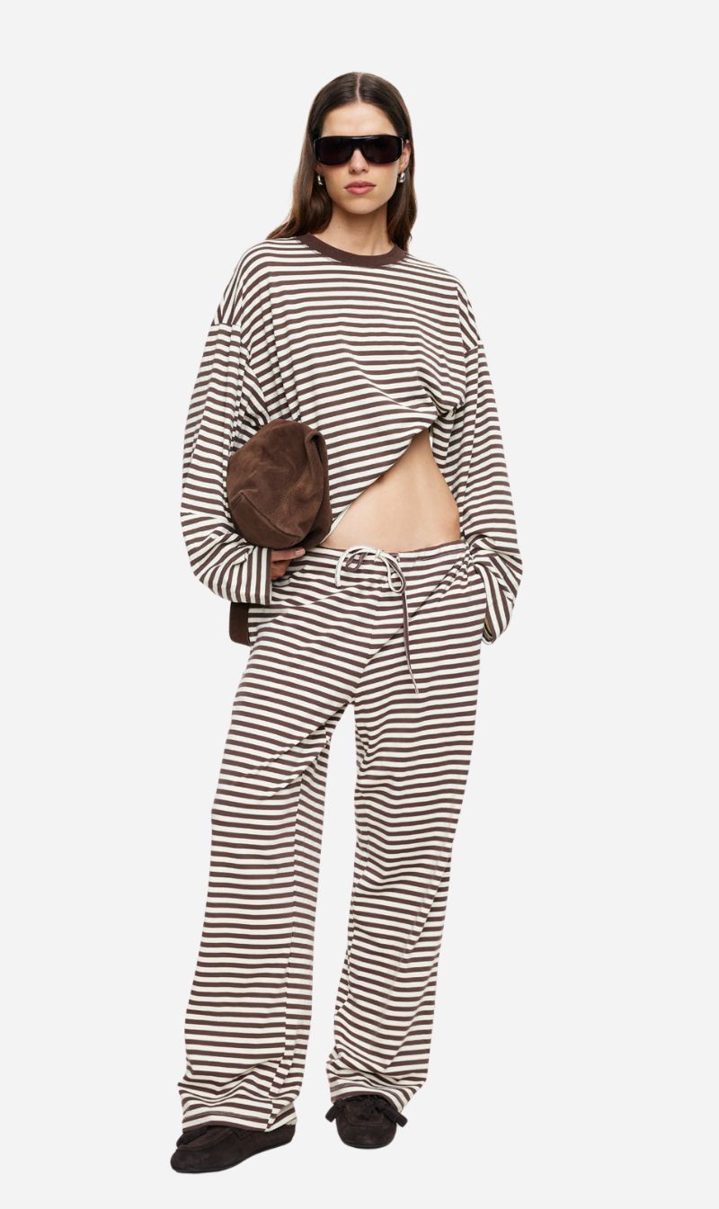 Lioness | Bloom Pant - Dark Chocolate Stripe