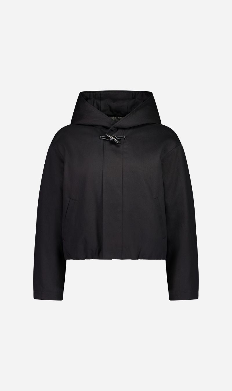 Rebe | Cropped Cotton Drill Jacket - Black