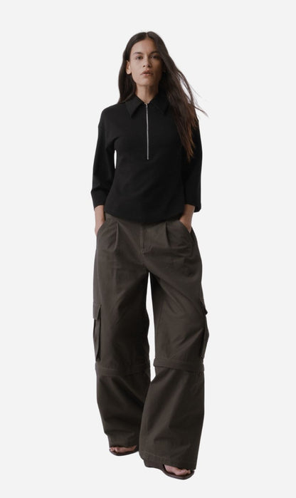 Rebe | Convertible Cargo Trouser - Olive Brown