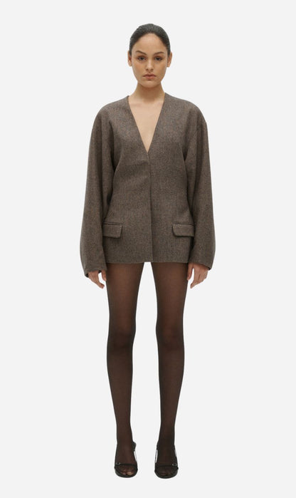 One Of Others | Luca Blazer - Brown / Black