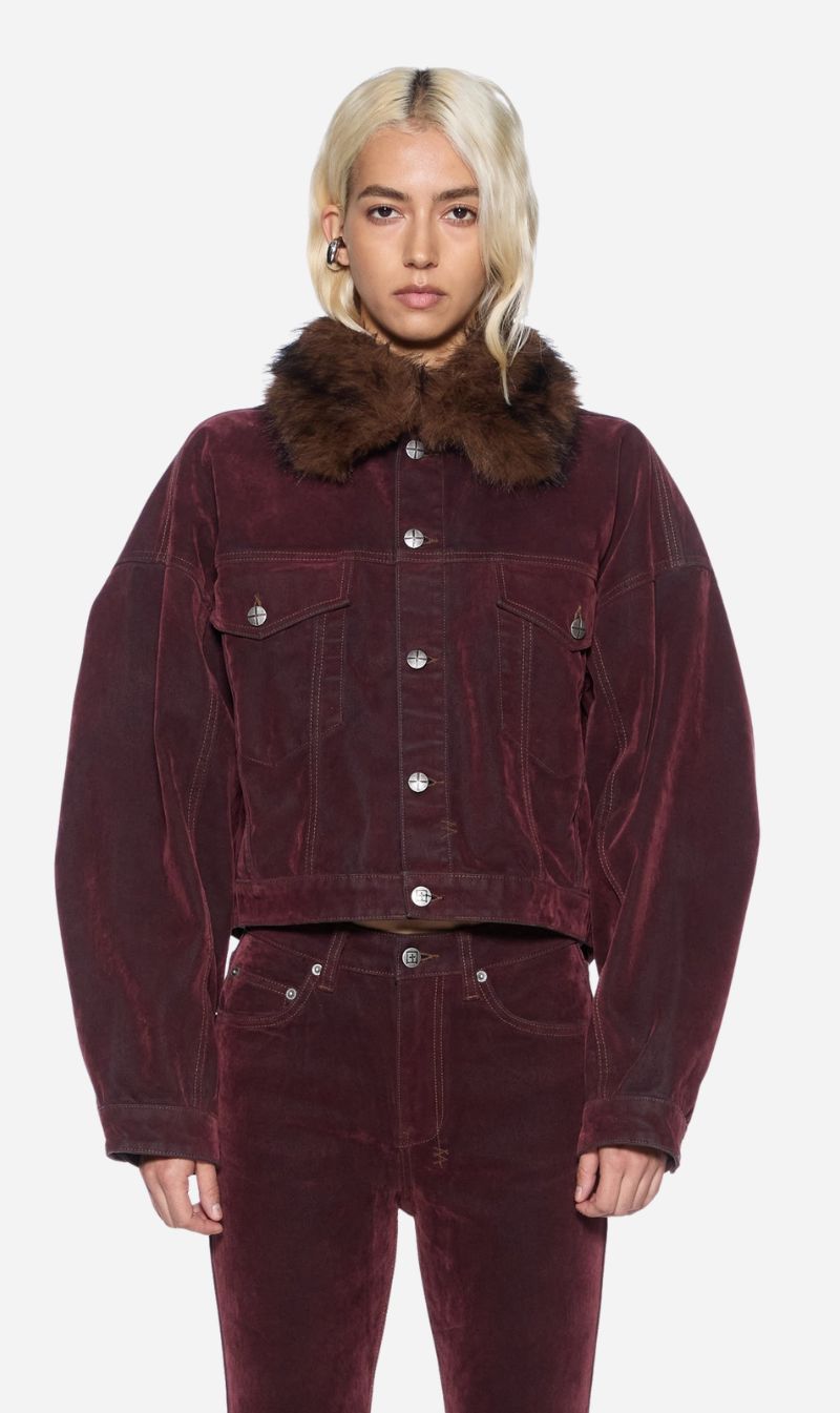 Ksubi | Relaxed Trucker Jacket - Merlot