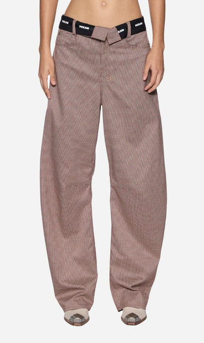 Ksubi | Barrel Trouser Flip Houndstooth - Brown