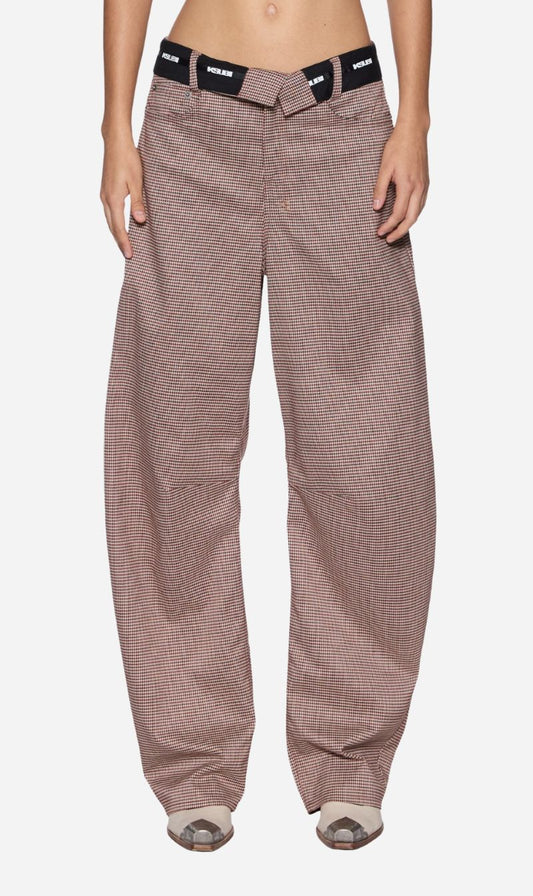 Ksubi | Barrel Trouser Flip Houndstooth - Brown