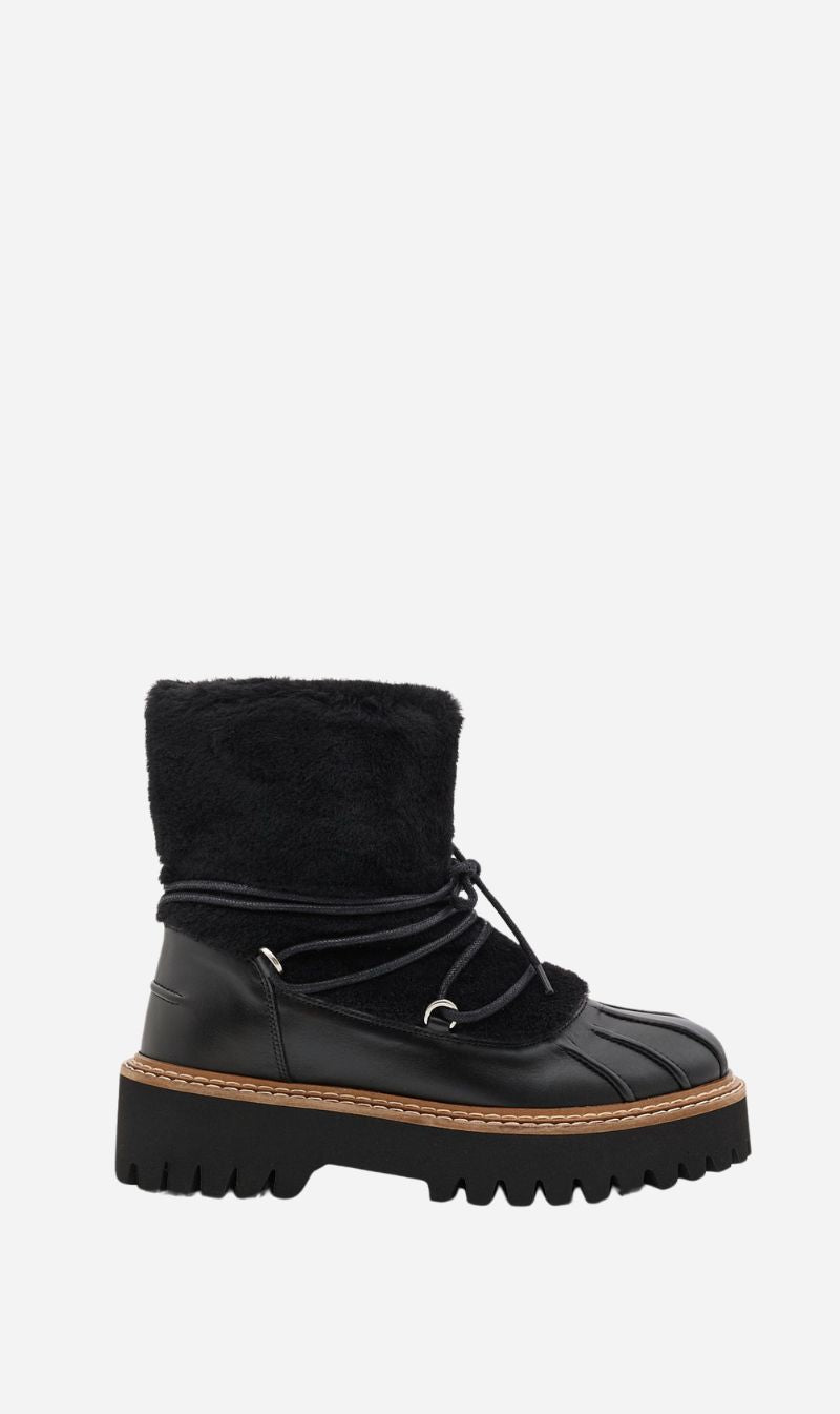 Yves Salomon | Merino Ironed Lamb Shoes - Black