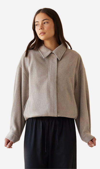Dear Dylan | Wool Cashmere Bomber - Doe