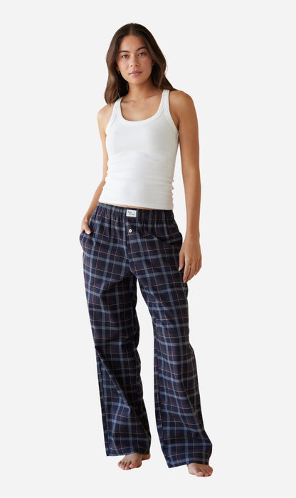 Dear Dylan | Boxer Pant - Midnight Plaid