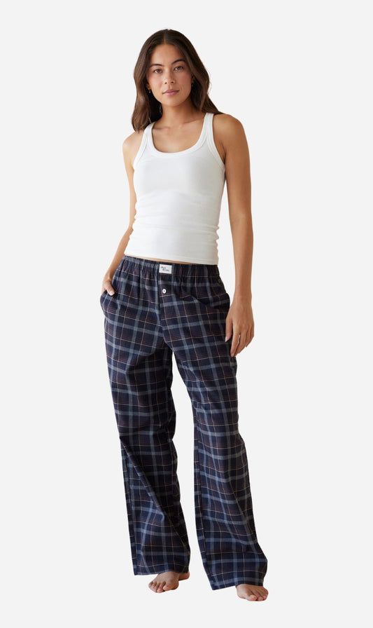 Dear Dylan | Boxer Pant - Midnight Plaid