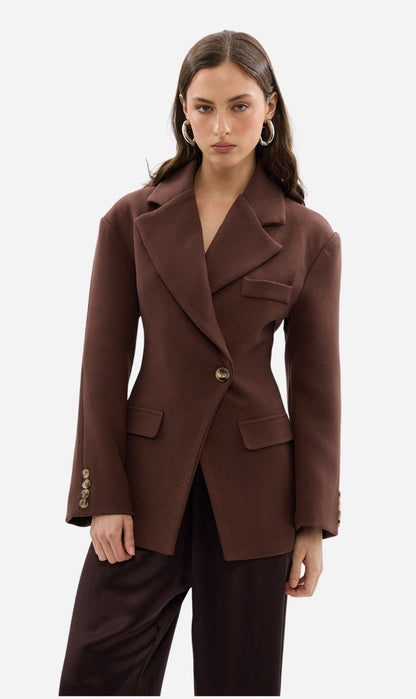Bubish | Saskia Cinched Blazer - Chocolate