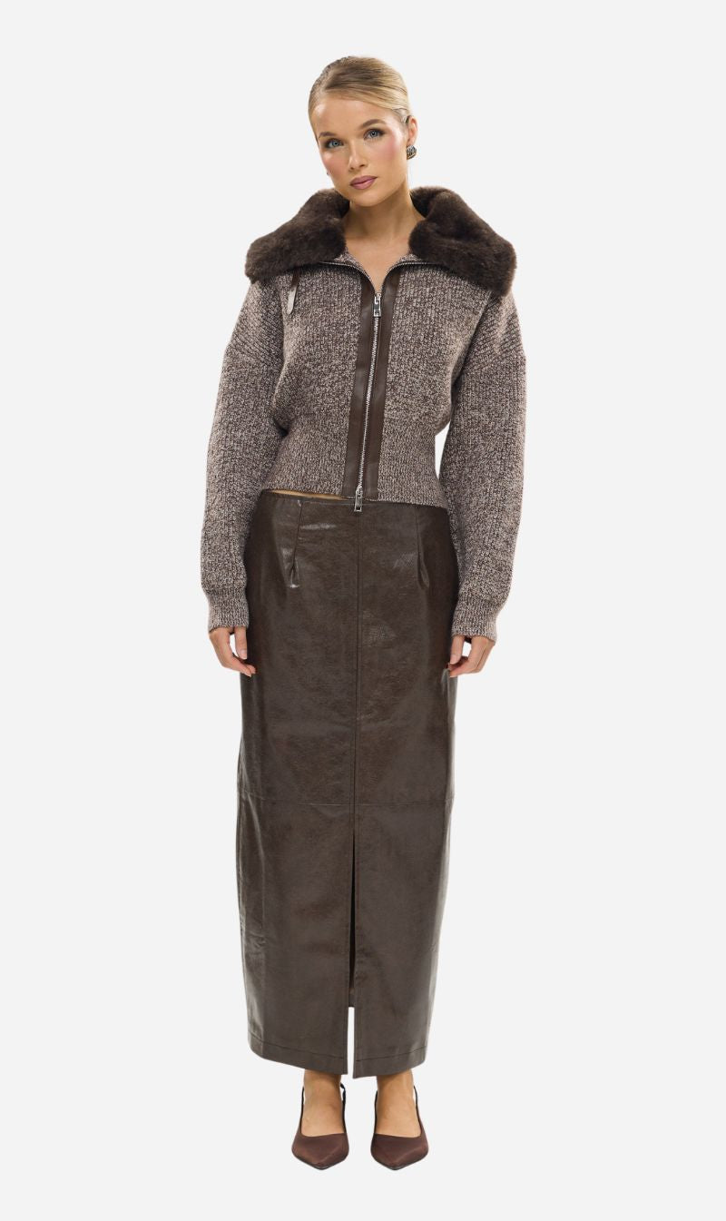 Bubish | Raye Maxi Skirt - Chocolate