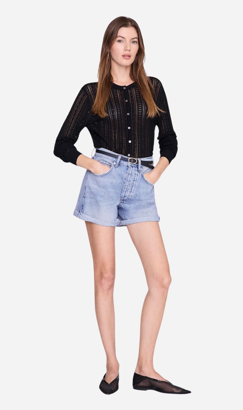 Anine Bing | Moni Crop Cardigan - Black