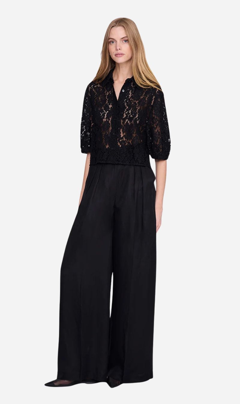 Anine Bing | Shayna Top - Black Lace