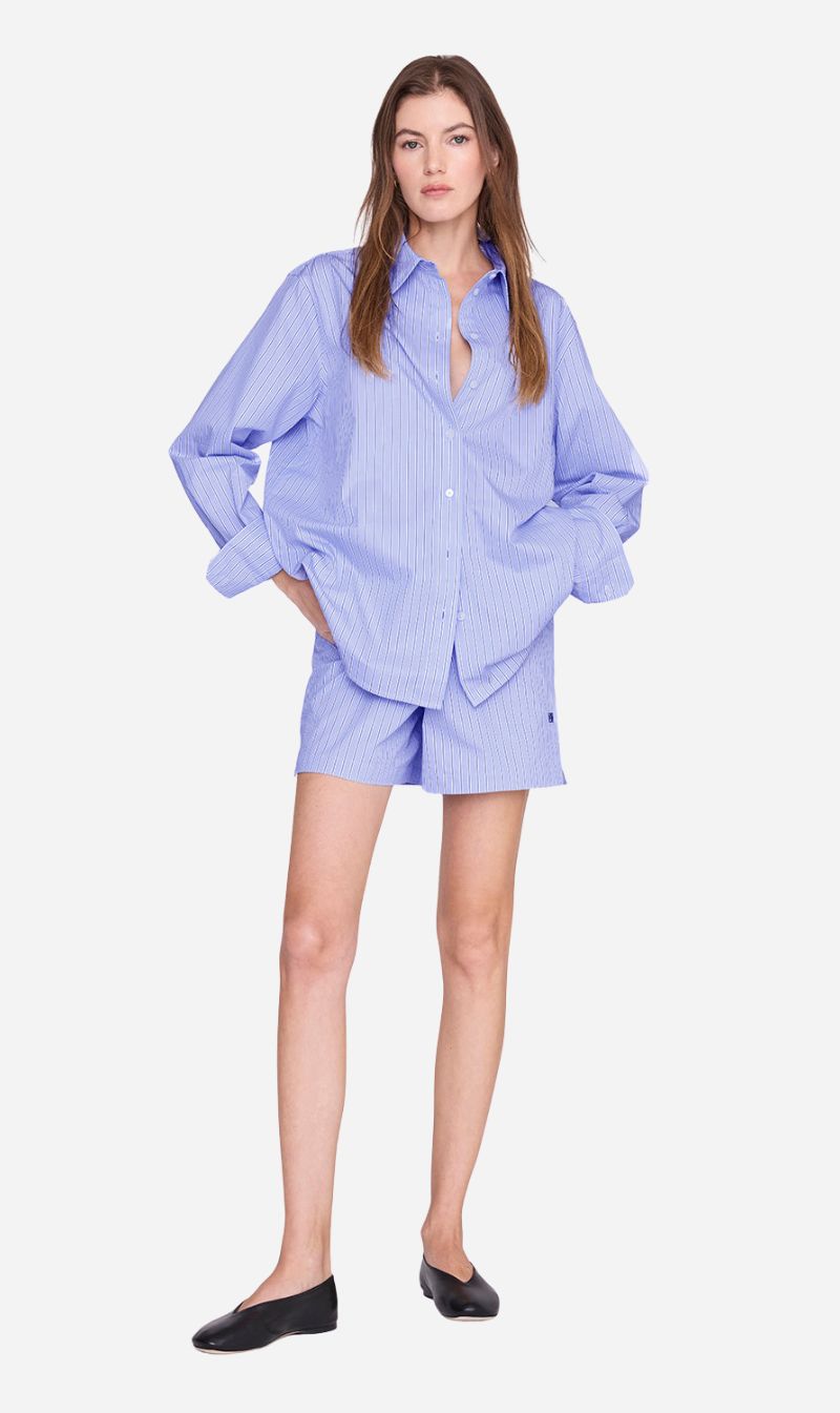 Anine Bing | Ramy Short - Blue Stripe