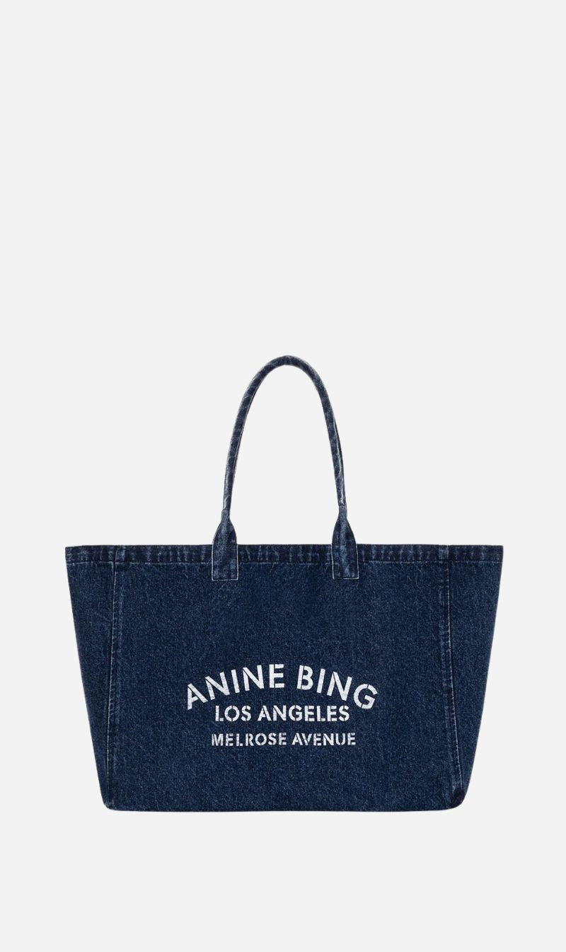 Anine Bing | Leo Denim Tote - Ink Blue