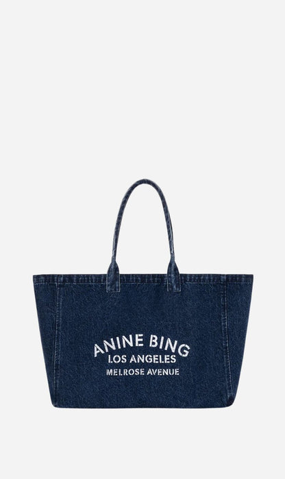 Anine Bing | Leo Denim Tote - Ink Blue