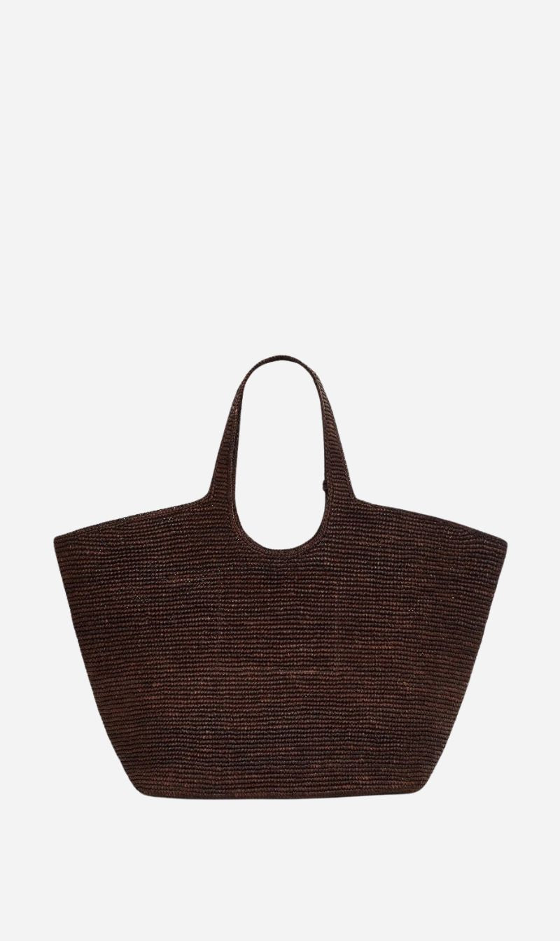 Anine Bing | Lili Tote Raphia - Dark Brown