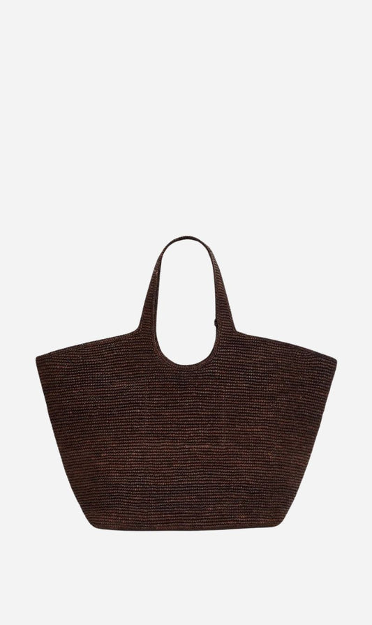Anine Bing | Lili Tote Raphia - Dark Brown