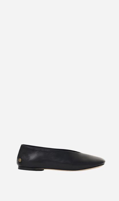 Anine Bing | Ana Flats Smooth Leather - Black