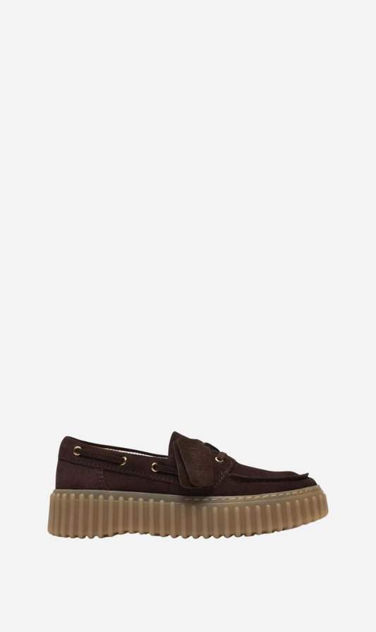 Clarks | Torhill Boat - Dark Brown Suede