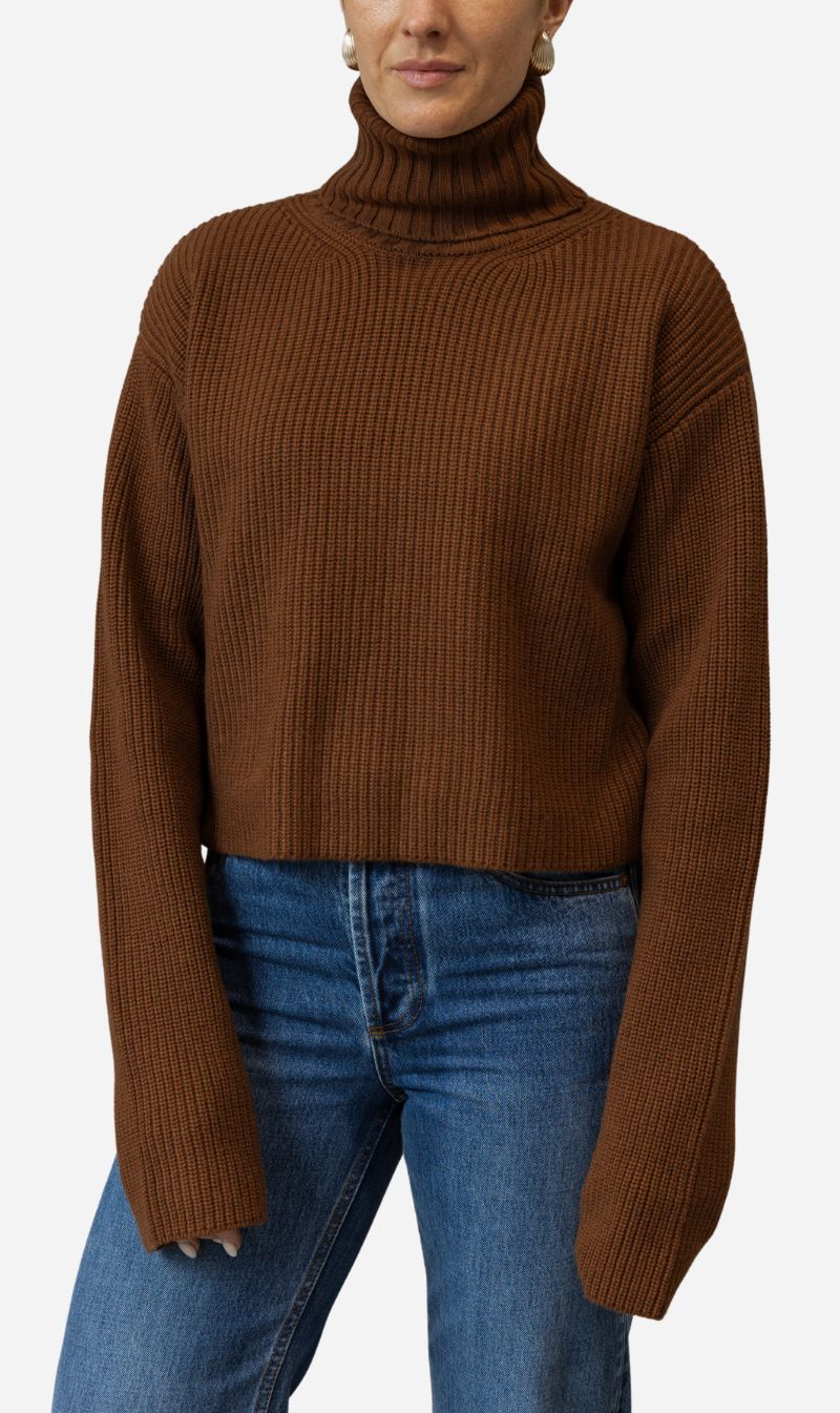 Yves Salomon | Pullover 48cm Knit Wool Cashmere - Caramel