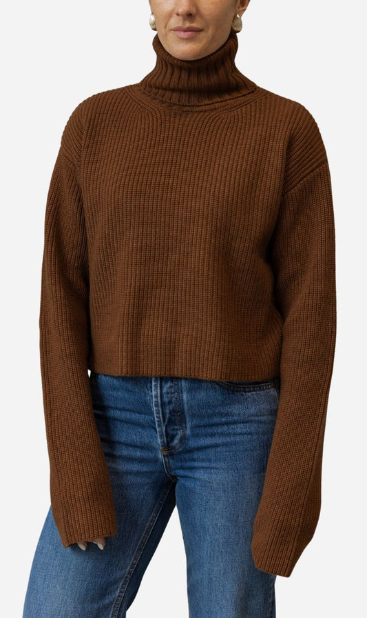 Yves Salomon | Pullover 48cm Knit Wool Cashmere - Caramel