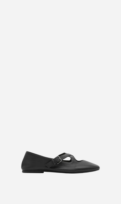St Agni | Ballerina Flat - Black