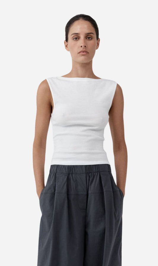 St Agni | Organic Cotton Ballerina Top - White