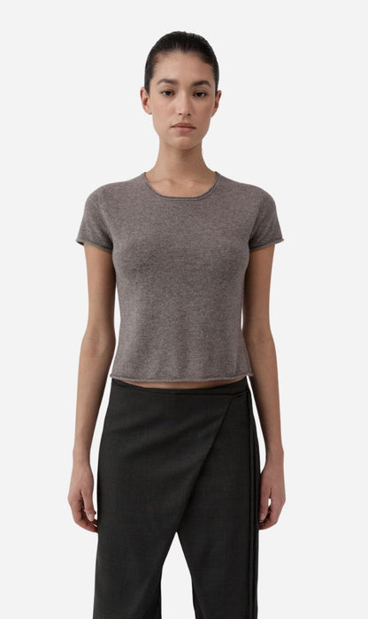St Agni | Fine Merino Wool Baby Tee - Vapor
