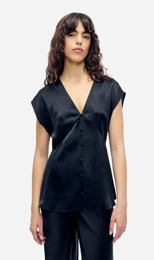 Silk Laundry | Lucia Top - Black