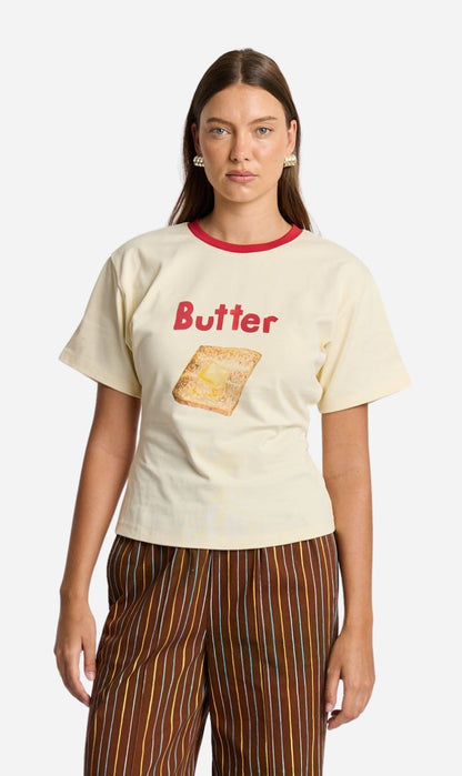 Maku The Label | Butter On Toast Fitted Tee - Butter