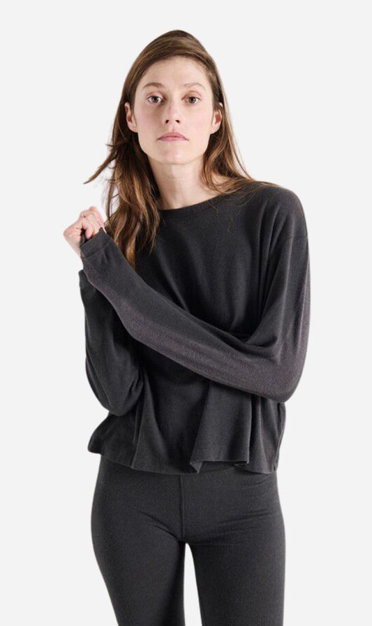American Vintage | Ypawood 02 Long Sleeve T.Shirt - Carbon Melange