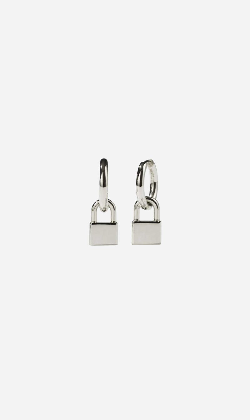 Meadowlark | Locked Charm Earrings - Silver