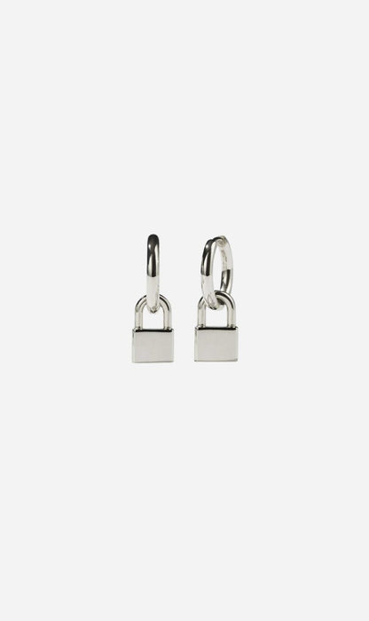 Meadowlark | Locked Charm Earrings - Silver