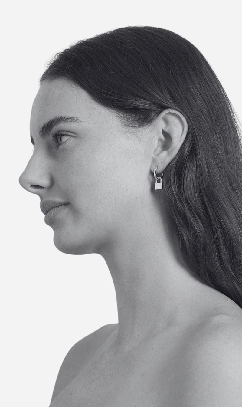 Meadowlark | Locked Charm Earrings - 23k Gold Plated