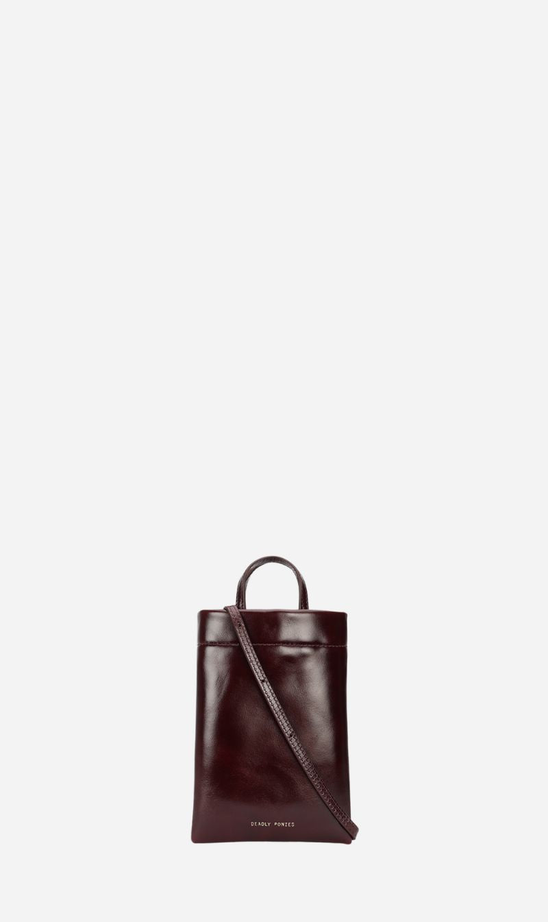 Deadly Ponies | Bandit Phone Pouch - Dark Cherry Gloss