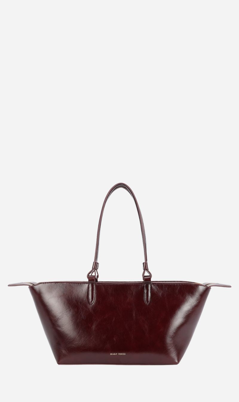 Deadly Ponies | Medium Bandit Tote - Dark Cherry Gloss