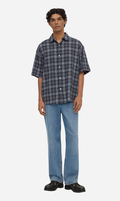 Assembly Label | Tane Check Short Sleeve Shirt - True Navy