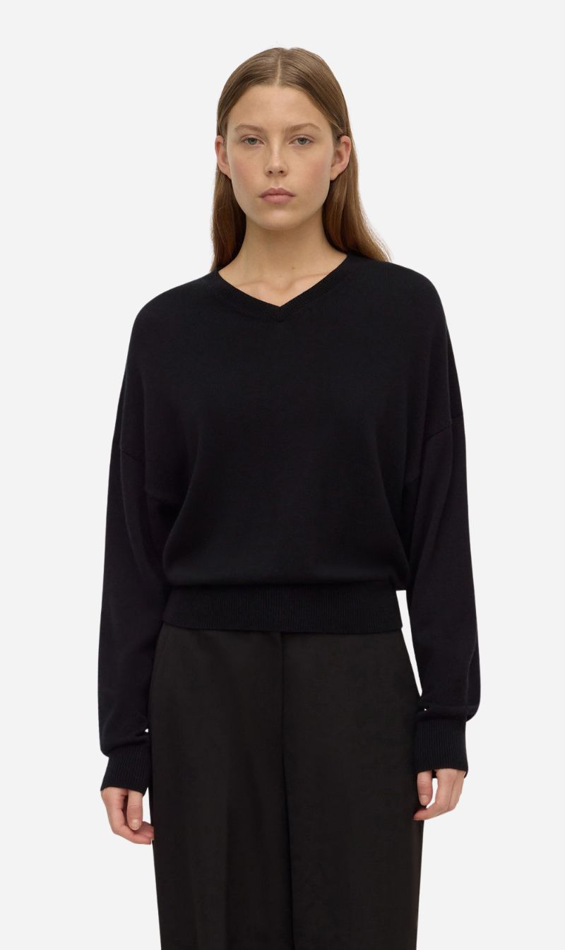 Assembly Label | Mira V Neck Sweater - Black